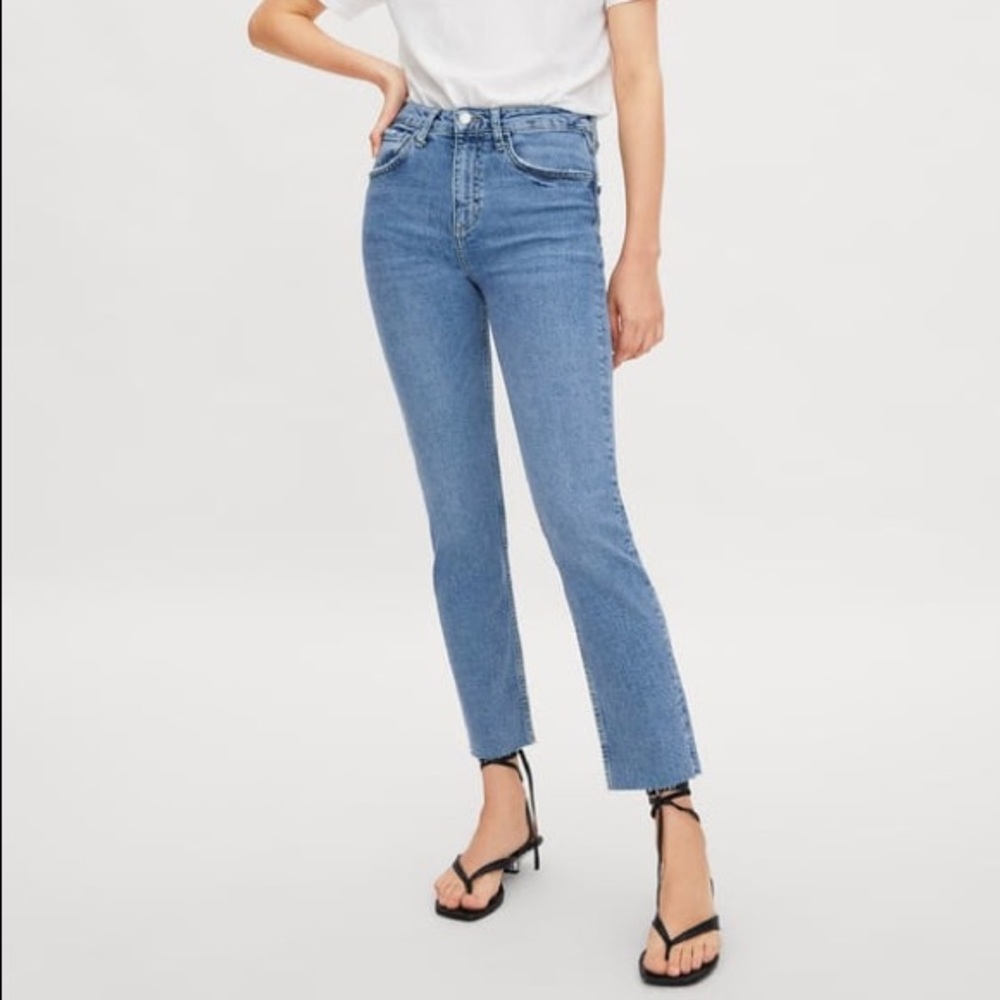 ZARA Slim Fit Hi-Rise Ankle Length Jeans